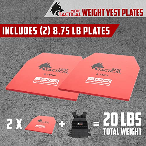 Wolf Tactical Weight Vest Plates 5.75/8.75/14.5/19.75lb Pairs Heavy Workouts