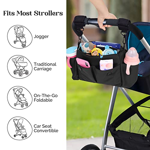 luxury little Stroller Organizer with Cup Holder and Non Slip Adjustab