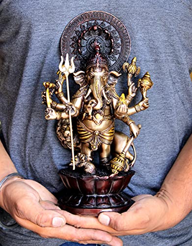 eSplanade Brass Heramba Ganapati Statue - 11.75 inches Home Decor Ganesh Ganesha Ganapathi Murti Idol