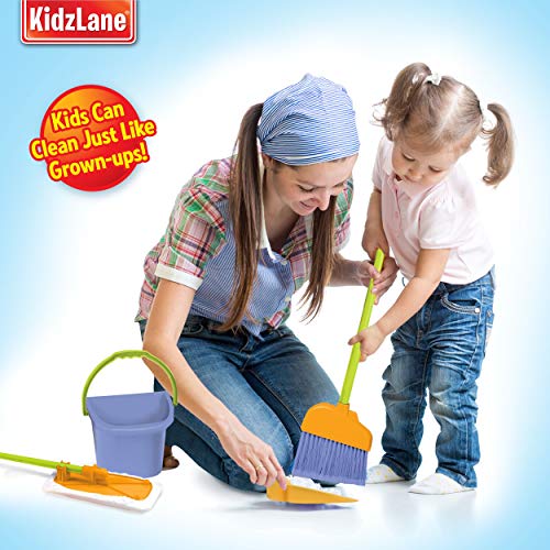 Kidzlane Kids Cleaning Set for Toddlers Kids Play Broom Toys Set Multicolor