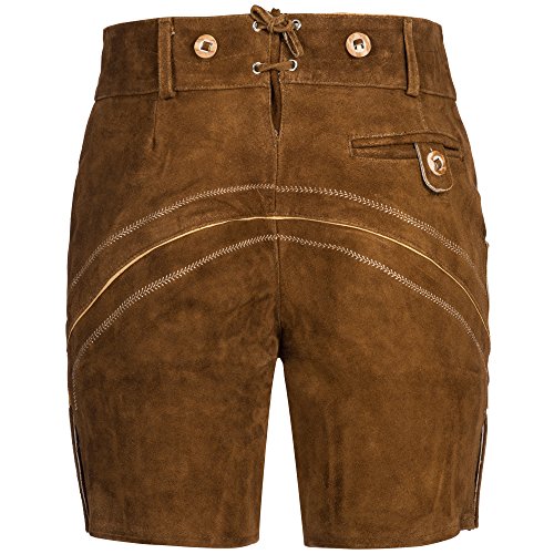 Gaudi-Leathers Women's Traditional Shorts Embroidery 34 Light Brown