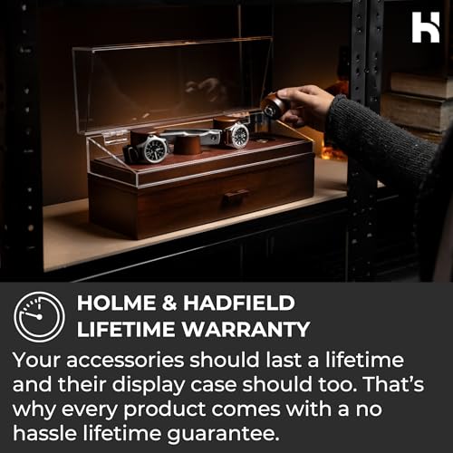 Watch & Pocket Knife Display Case Vegan Leather