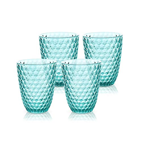 Bellaforte Shatterproof Tritan Drinking Glasses Plastic Tumblers Free Blue