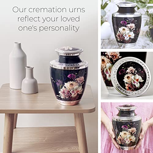 RESTAALL Elissa Vintage Flowers Aluminum Ashes urn Cremation urns Ashes