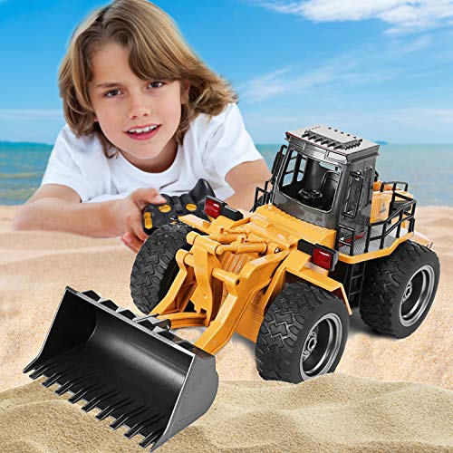 Top Race 6 Channel Rc Front Loader Construction Toy Tractor Tr113g