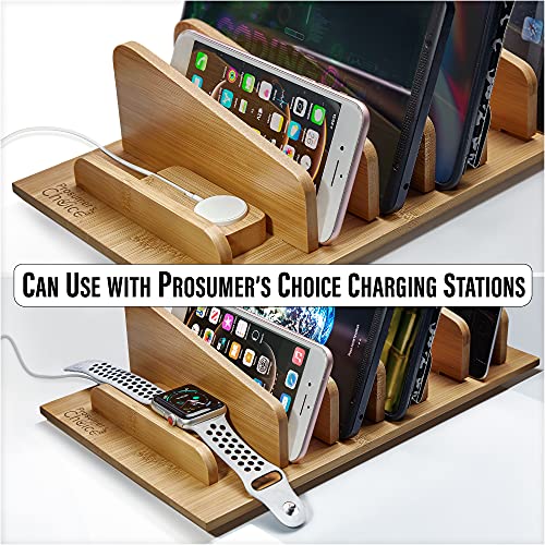 Prosumer's Choice Bamboo Charging Stand Dock Holder for Apple Watch Adapters