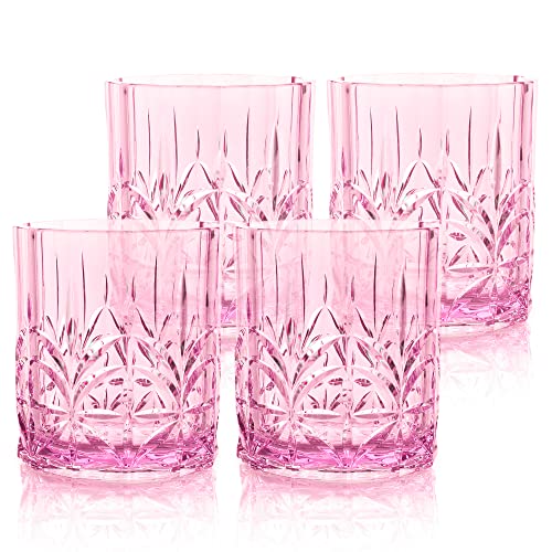 BELLAFORTE Shatterproof Tritan Plastic Short Tumbler Pink Glassware & Drinkware