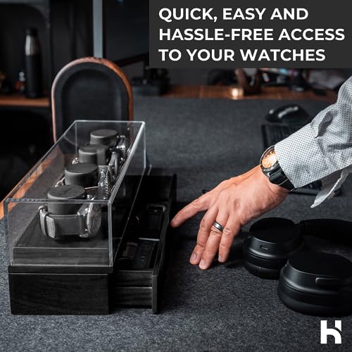 Watch Display Case Watch Holder - Watch Box Organizer for Men Watch Holder