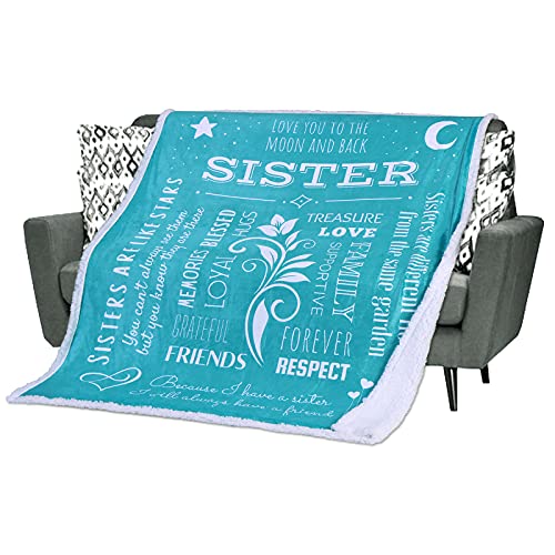 Sister Blanket Sisters Gifts From Sister Sister Birthday Gifts Teal Sherpa