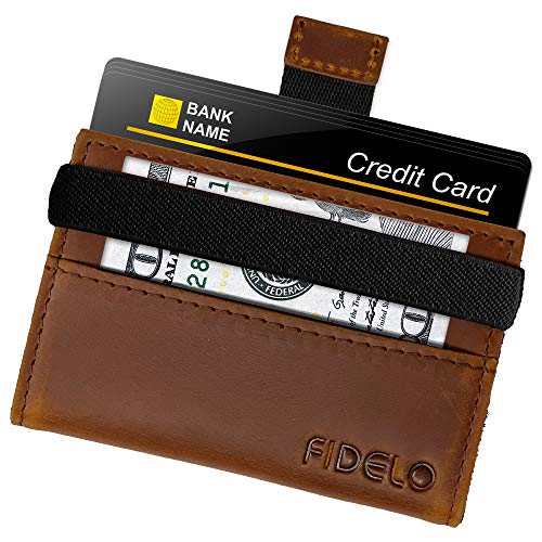 Fidelo Minimalist Wallet for Men Slim Mens Wallet Card Holder Edge Horse