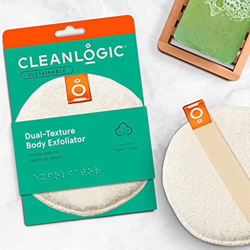 Cleanlogic Dual Texture Body Exfoliator Certified Organic 1 Each Pack of 6