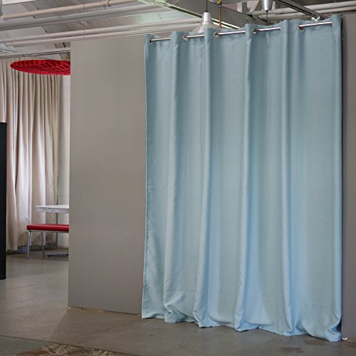 Room/Dividers/Now Tension Rod Room Divider Curtain Kit - Medium B, 9ft Tall x 4ft - 6ft 8in Wide (Seafoam) | Premium Curtains for Room Partition, Create Privacy, Blackout, Noise Reduction