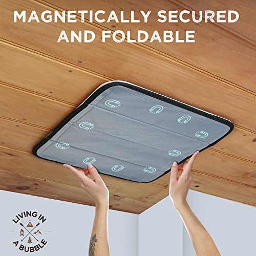 Living in a Bubble Magnetic Insulated Blackout MaxxAir Fan Cover for Sprinter, RVs and other Campervans, Universal Size, Snug Fitting RV Roof Vent Covers for Privacy, Fantastic Fan Vent Insulator