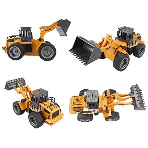 Top Race 6 Channel Rc Front Loader Construction Toy Tractor Tr113g