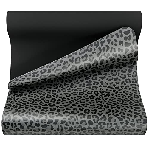 Ajna Natural Rubber Yoga Mat Non Slip 6 Ft Leopard