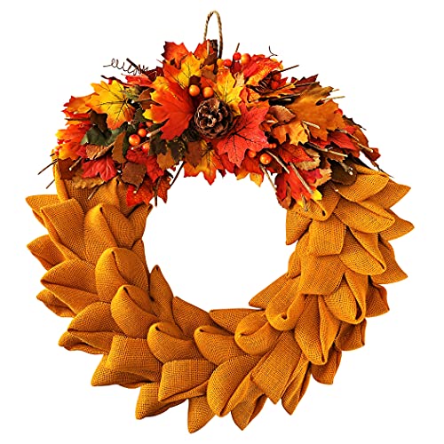 HENRIDGE Fall Wreaths for Front Door Outside 22 inch Large