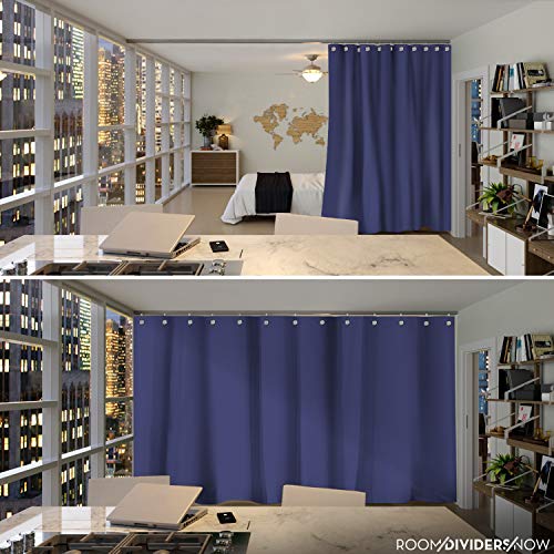 Room/Dividers/Now Premium Room Divider Curtain, 7ft Tall x 4ft Wide (Harbor Blue)