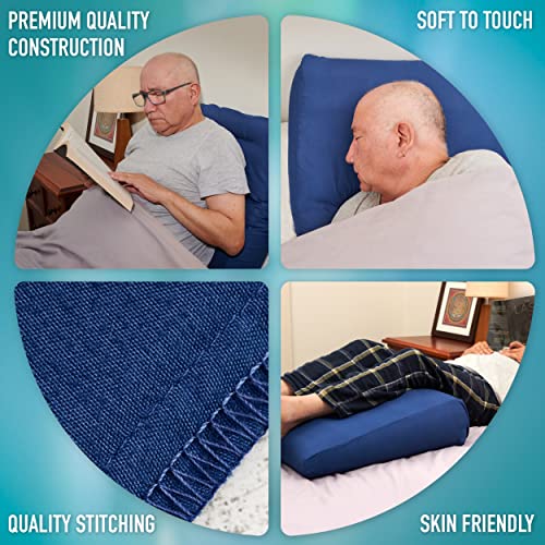 Circa Air Inflatable Bed Wedge Pillow Sleeping With Pillow Case Incline Pillow