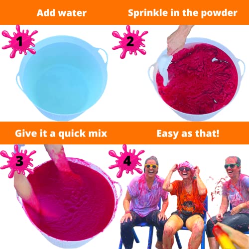 Party Goat Pink Instant Slime Powder! Bulk Slime Kit - 25 Gallons. Mix with Water to Make Big Buckets of Slime. Fill A Pool or Bathtub. Slime People