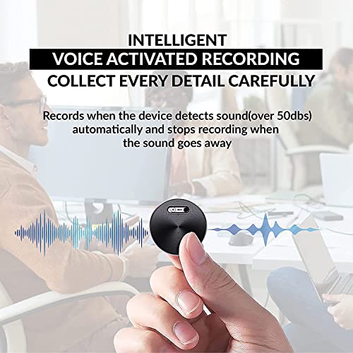 Dododuck Professional Q37 Mini Voice Activated Recorder, One of The Smallest Recorders
