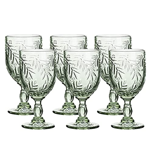 WHOLE HOUSEWARES Coloured Glass Goblet Green