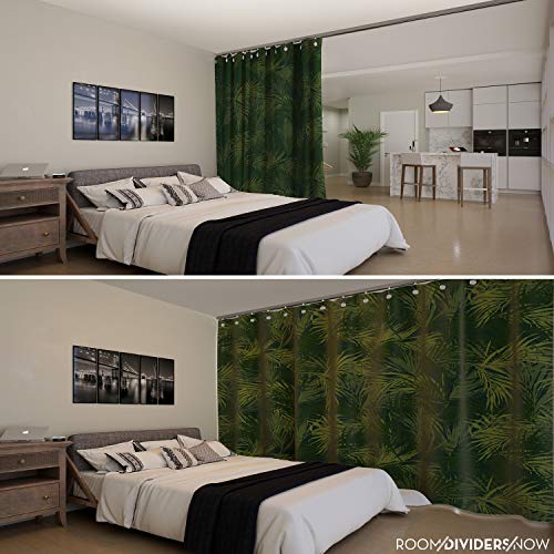 Room Dividers Now Premium Room Divider Curtain, 9ft Tall x 5ft Wide (Jungle)
