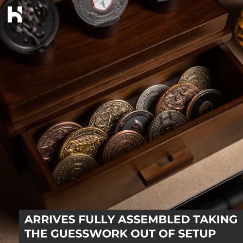 Holme & Hadfield Challenge Coin Display Case The Podium Walnut Unique