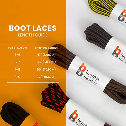 Bb Brother Brother Colored Replacement Boot Laces 5 Pairs of Heavy Duty