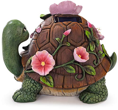 VP Home Luminous Floral Turtle Solar Powered LED Outdoor Decor Garden Light Great Addition for Your Garden, Solar Powered Light Garden, Christmas Decorations Gifts for Outside Patio Lawn