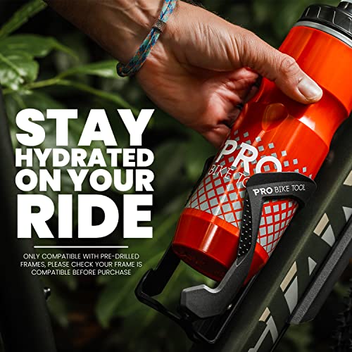 Pro Bike Tool Water Bottle Holder Lightweight Glass Fiber Cage Sleek Design