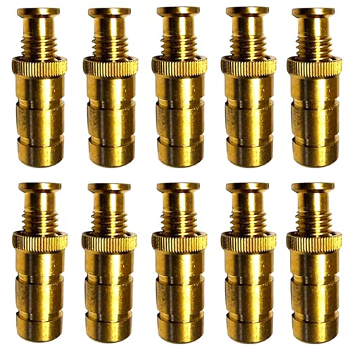 Wood Grip | 10 Pack Pool Cover Anchors Concrete and Pavers Deck | Universal Size Fits 3/4" Hole | Best for Pool Safety Cover Installation | Brass Metal Pool Anchor | Durable Brass Pool Cover Anchors and Head Screw Bolts | Loop Lock Anchors | (10 Pack)
