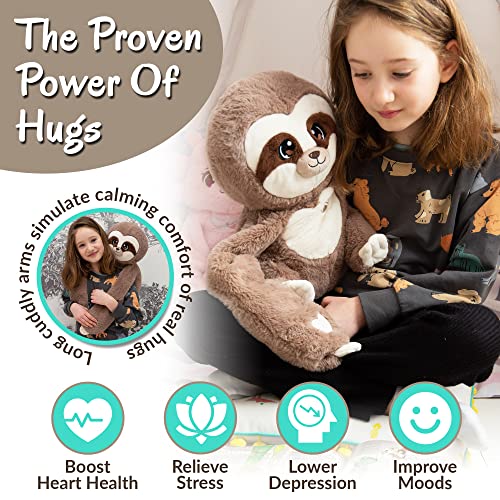 Huggle Healers Sloth Weighted Stuffed Animal Stuffed Animals for Kids  Lavender Heat Bag