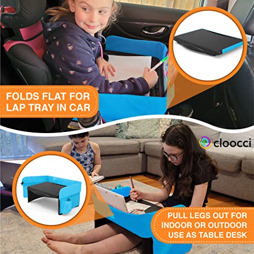 Cloocci Kids Travel Tray for the Car Desk Black/blue