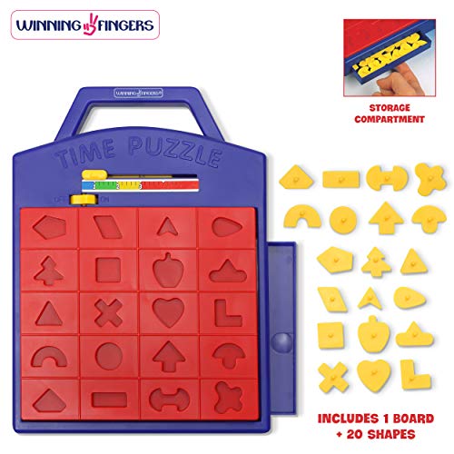 Winning Fingers Shape Toy Puzzle Game Blue Pop Up Board Game