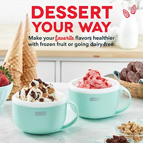 Dash My Mug Ice Cream Maker for Gelato Sorbet Frozen Yogurt and Custom Mix Ins
