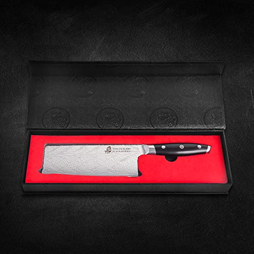 Tuo Vegetable Meat Cleaver Knife Chinese 7 Inch High Carbon Stainless Steel G10A