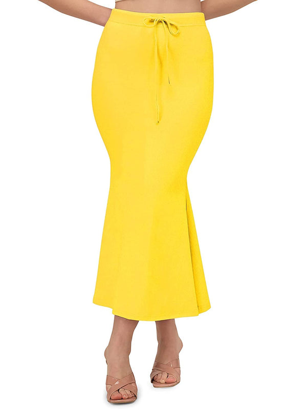 Craftstribe Fishcut Saree Shapewear Petticoat for Women Slimmer Yellow