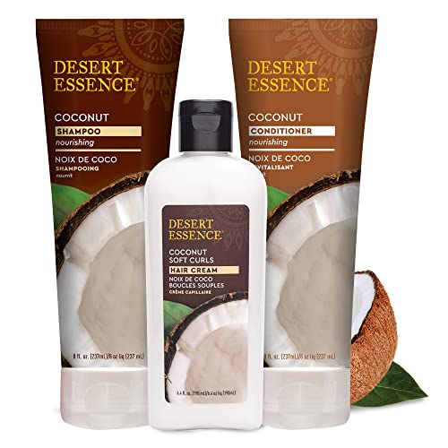 Desert Essence Soft Curls Hair Cream Coconut 64 Oz Vegan Glutenfree Nourishing