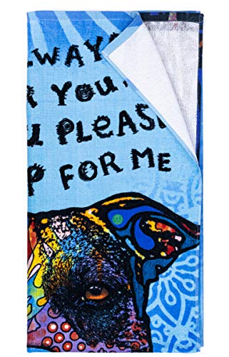 Dawhud Direct Colorful Dog Beach Towel 30 X 60 Inch Dean Russo Stand