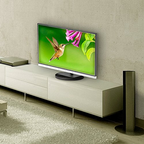 Aleratec 360° Tv Swivel Stand Modern Dualsided Heavyduty 200lb Capacity Black