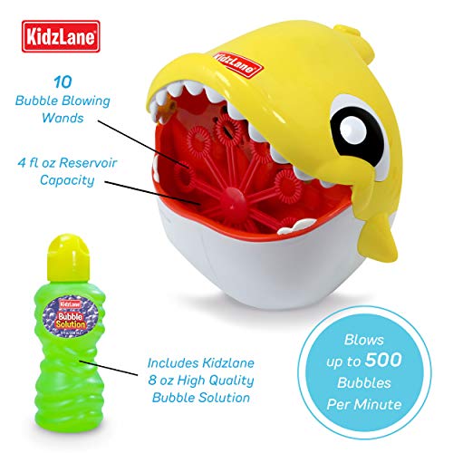 Kidzlane Bubble Machine – Shark Bubble Machine for Kids & Toddlers Outdoor Blue