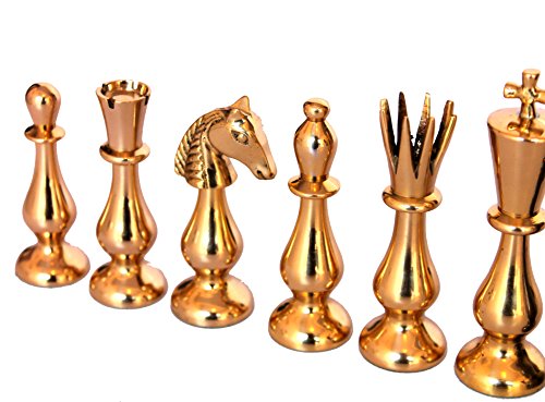 Stonkraft Brass Chess Pieces Coins Pawns Chessmen Copper Metal Chess Pieces Black
