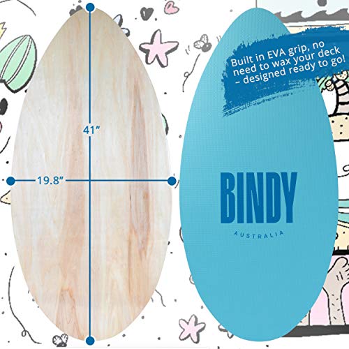 Bindy Australia Skimboard for Beach Kids 41 Beginne Storage Bag Bindy Blue