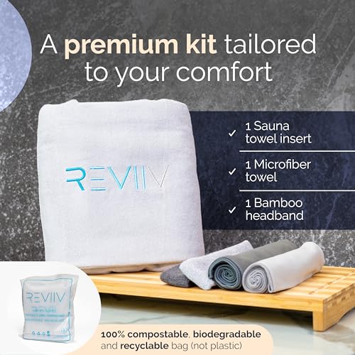 REVIIV Sauna Bamboo Cotton Sauna Towel Kit Hygienic Barrier for Infrared Blanket