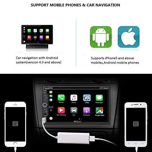 Showasaki Wired CarPlay Adapter USB Dongle for Android Car Radio with Version 4.2 or Above, Connection for CarPlay