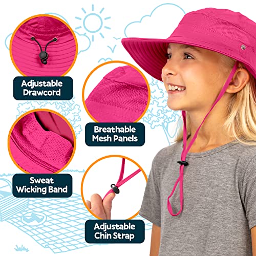 Geartop Kids Sun Hat Fishing Hats Boys Sun Hats for Kids Bucket Hat Girls Sun Hat Kids Wide Brim Hat Kids Beach Hat UPF 50+