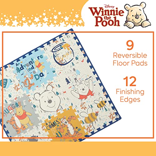 Disney Winnie The Pooh Eva Foam Mat Foam Flooring Tiles Yellow 36 X 36 Inches