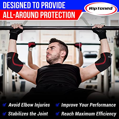 Rip Toned Elbow Sleeve Compression Support for Weightlifting Pain Relief XLarge