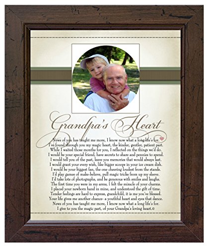 The Grandparent Gift Co. Heart Collection 8x10 Inch Picture Frame Heart Poem