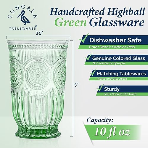 Yungala Green Highball Glasses